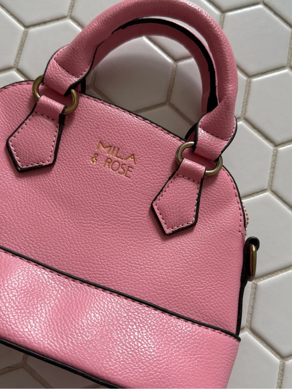 Mila & Rose Pink Mini Dome Satchel